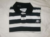 CAMISA POLO AEROPOSTALE PRETO E BRANCO TAM.G